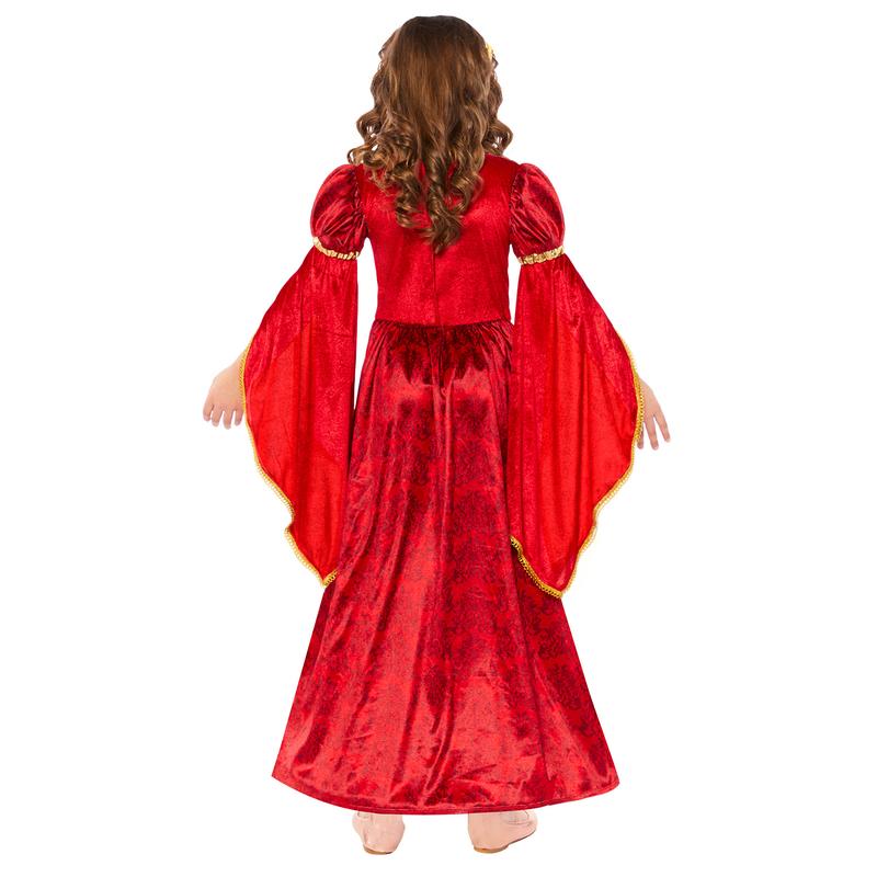 Children's Tudor Queen Red Deluxe Costume Sizes 4-12 4