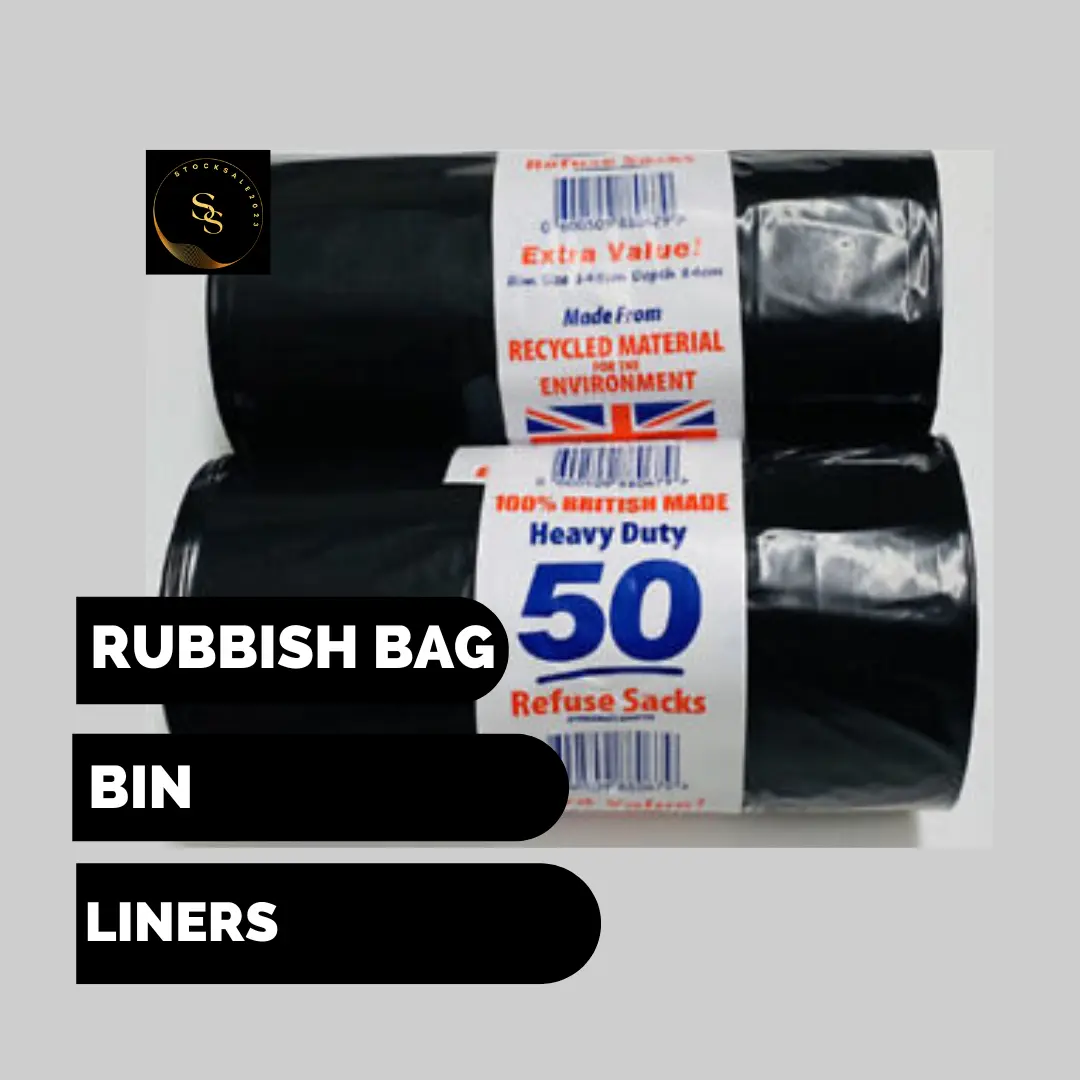 HEAVY DUTY BLACK REFUSE SACKS STRONG THICK RUBBISH BAGS BIN LINERS UK MADE Industrial