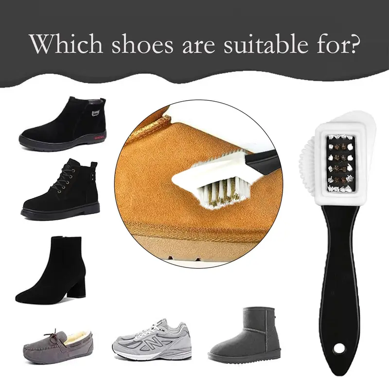 Comprehensive Suede and Nubuck Brush for Footwear Cleaning - Gentle and Effective - Comfort Shoe Leather Natural Bedroom 2