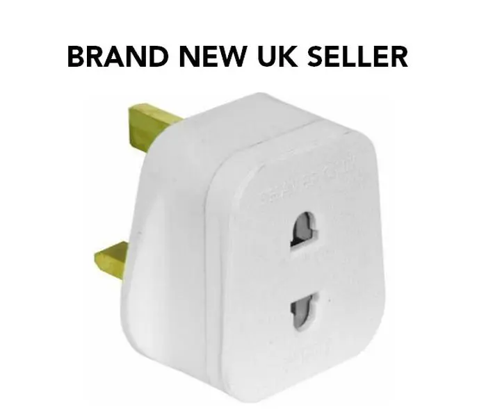 Toothbrush Adaptor Plug UK Charger Shaver Socket 2 Pin to 3 Pin Electric Converter Bathroom Two to Three Prong Charging Tooth Brush Razor Plugs Electrical Shaving (White) Epilator Lightweight Comfort