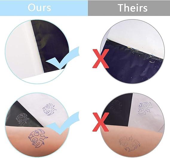 Tattoo Transfer Paper - 40 PCS Tattoo Stencil Paper, 4 Layers 8.5" x 11" A4 Size Tattoo Thermal Stencil Paper for Tattoo Transfer Kit Tattoo Supplies 2