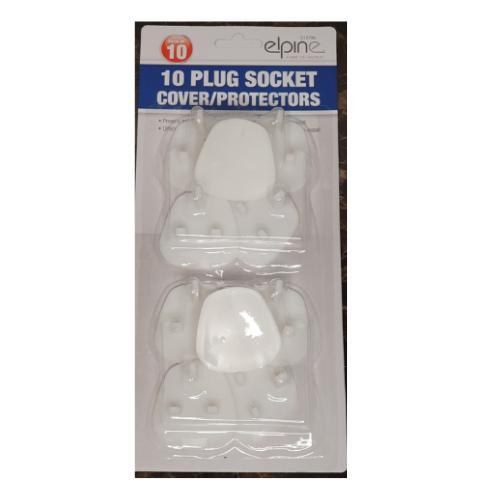 10x White Universal Plastic 3 Pin Plug Socket Covers - Baby Proofing Safety 1