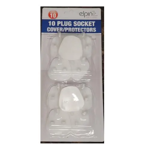 10x White Universal Plastic 3 Pin Plug Socket Covers - Baby Proofing Safety 1