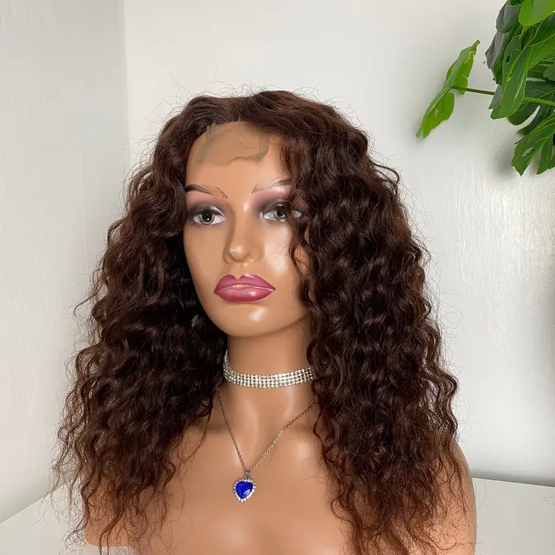 Human hair wig, Brown wig, Natural hair wig, women gift 3