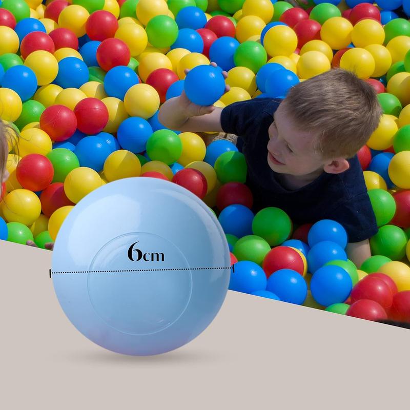 100PCS Soft Plastic Mini Play Balls - Multi Vibrant Colors - Crush Proof, Non Toxic, Phthalate & BPA Free - Ideal for Kids or Toddler Ball Pit 1