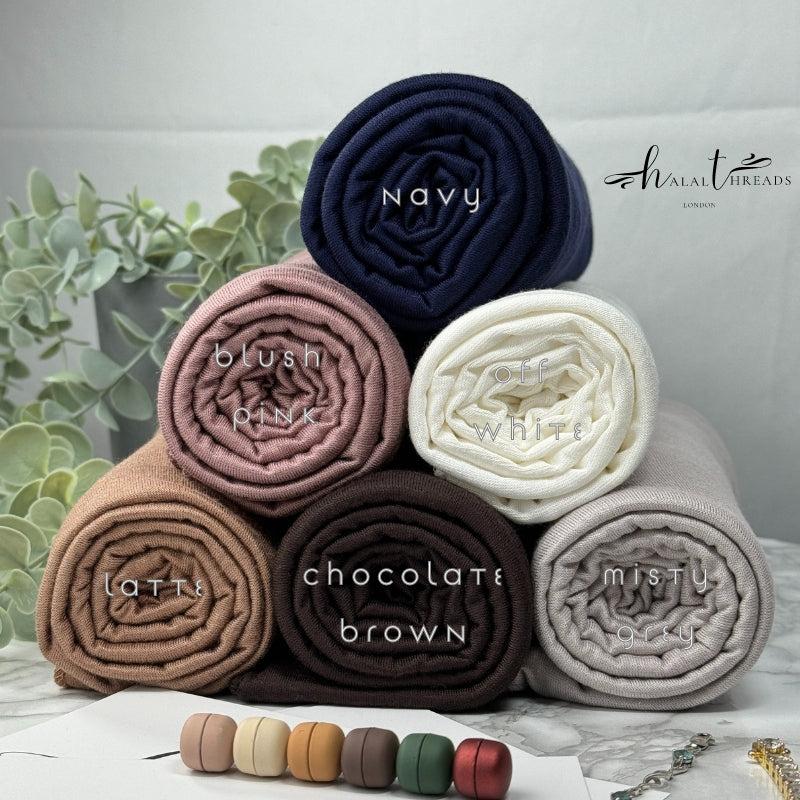 Premium Emirati Jersey Hijab Scarf in Over 20 Colours - Made in Dubai 3
