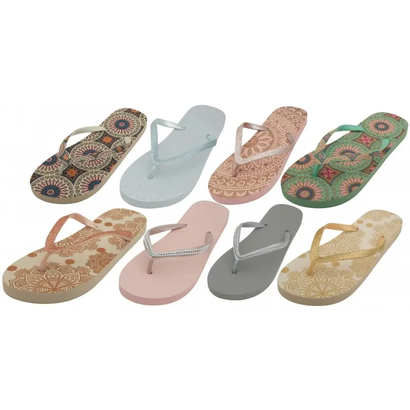 Sandrocks Ladies Summer Fun Printed Flip Flop