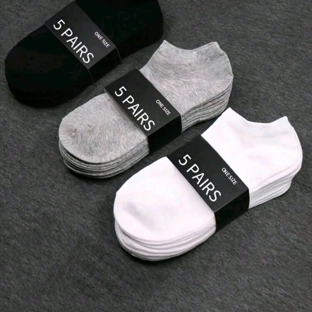 Men's Trainer Socks - 12  5 Pairs of Low Cut Breathable Cotton Sports Socks for Running and Athletic Activities