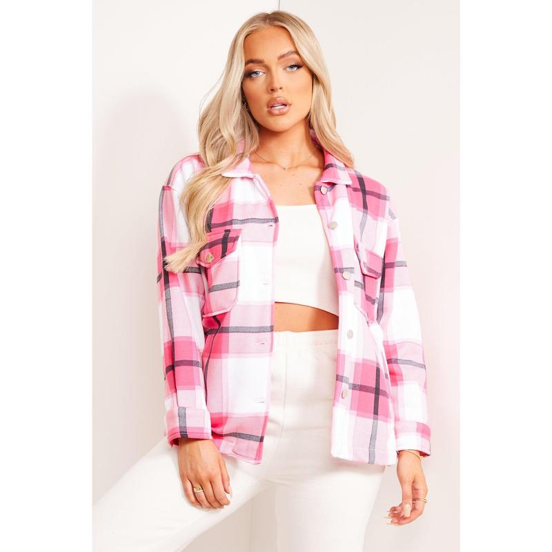 Darcy Red Check Oversized Shacket 2