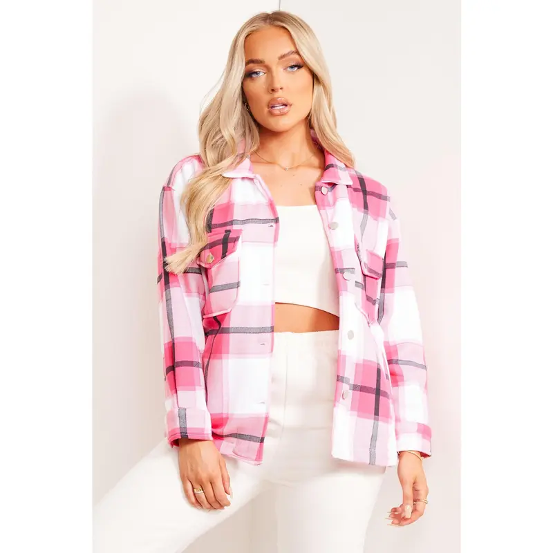 Darcy Red Check Oversized Shacket 2