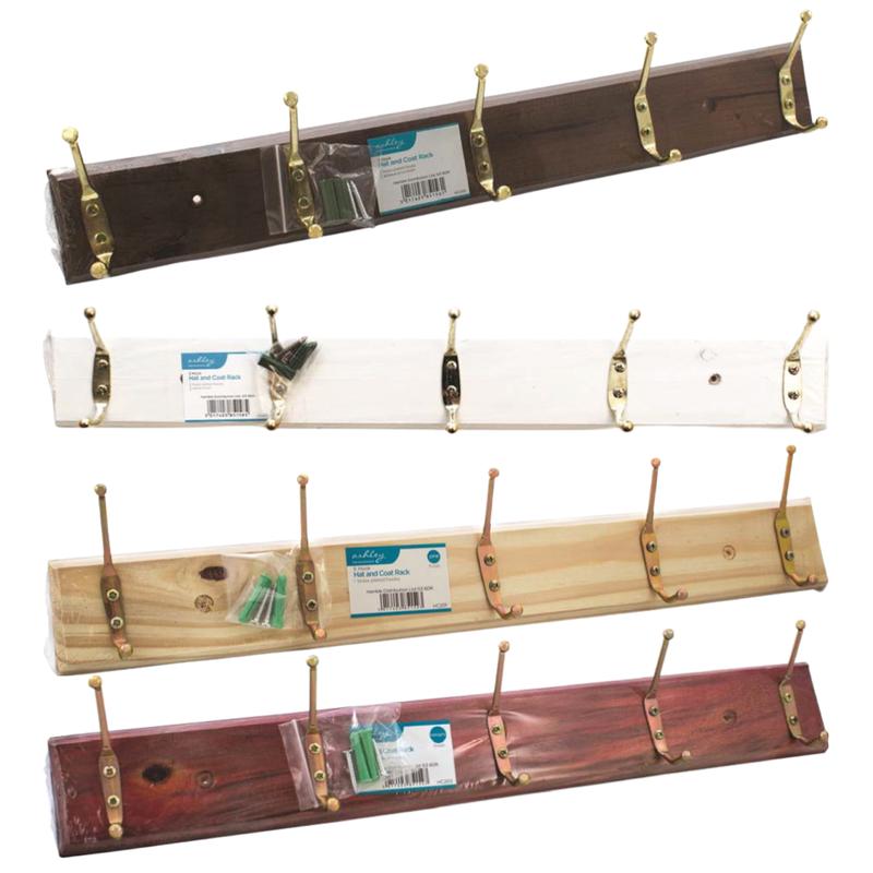 Wooden Hooks Hangers Racks Wall Wood Clothes Pegs Coat Pegged Hanger Rack Pine 0
