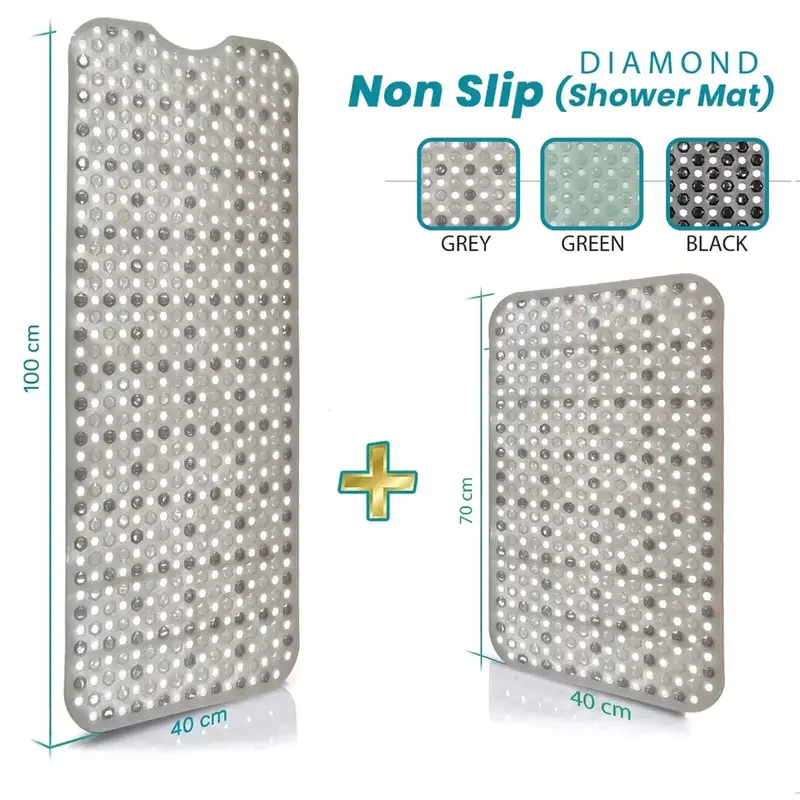Extra Large Bath Mat Non Slip Bathtub Anti Mold Strong Suction Rubber Shower Mat Household. 7