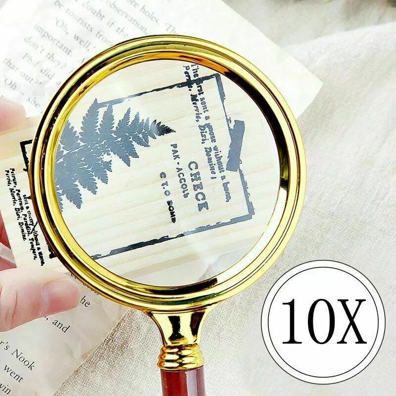Handheld 10X 90mm Magnifying Glass Reading Map Newspaper Magnifier Jewelry Loupe 1