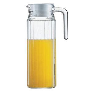 STERUN Glassy Transparent Fridge Water Fruit Juices Liquors Jug with Lid 1.2L Capacity Drinkware Water Jug Handy  Pour