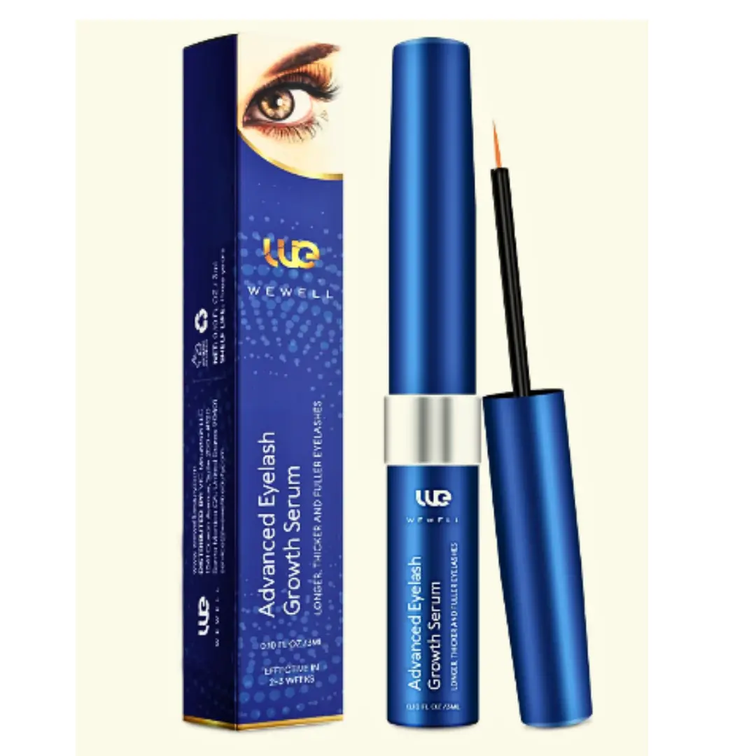 Wewell Eyelash Growth Serum, Advanced Formula for Longer, Fuller, and Thicker Lashes, 3 ML