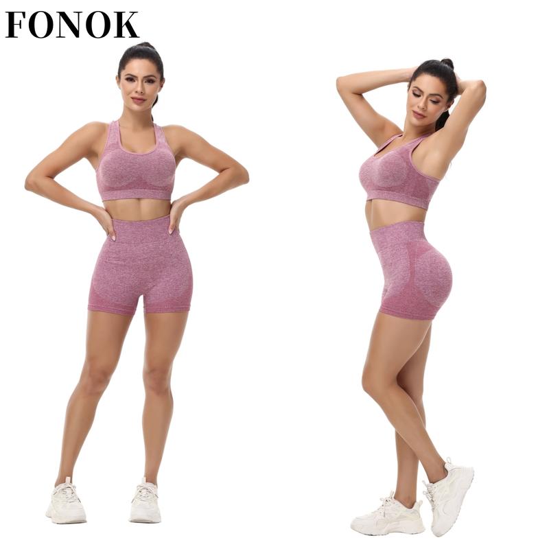 Product Introduction of Yoga Set Sports Underwear ,2025 New Outdoor Sports Sets，Women Running Quick Dry Fitness Tank Top with Chest Pad , Shorts 5