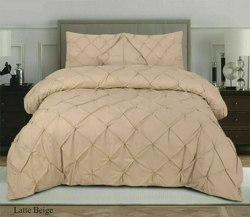 Pintuck Pleated Alford Duvet Cover Set Bedding With Pillowcase All Sizes Colours Shop Now 6