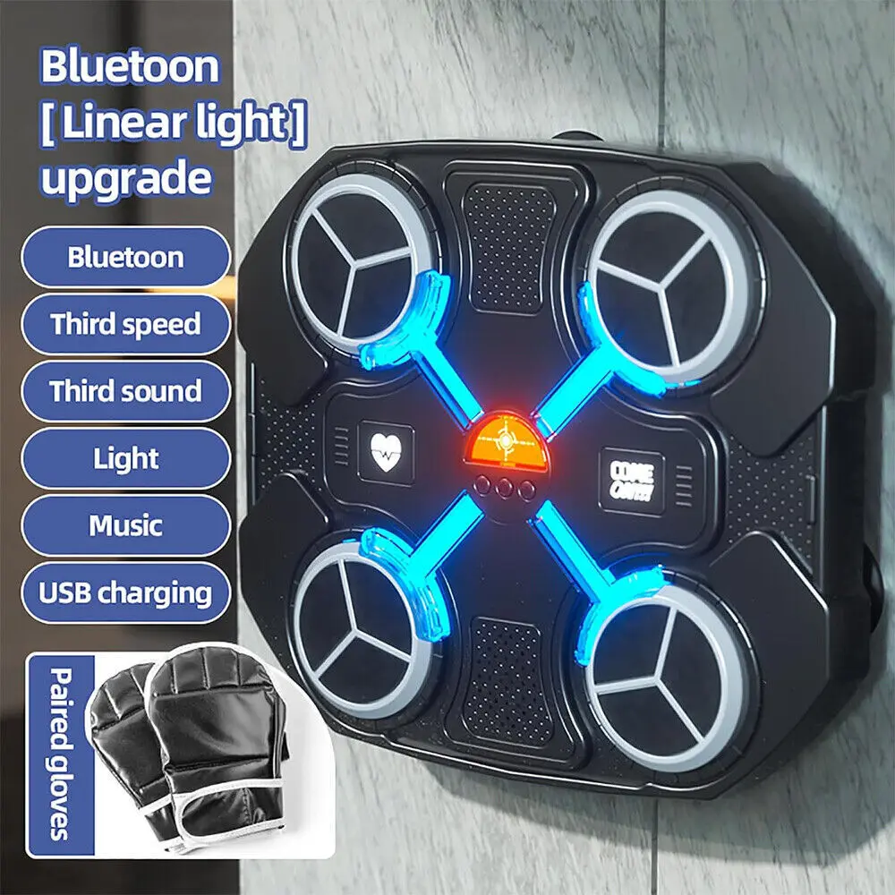 Home Boxing Machine with Bluetooth & Music Training System, Includes Boxing Gloves for Effective Workouts