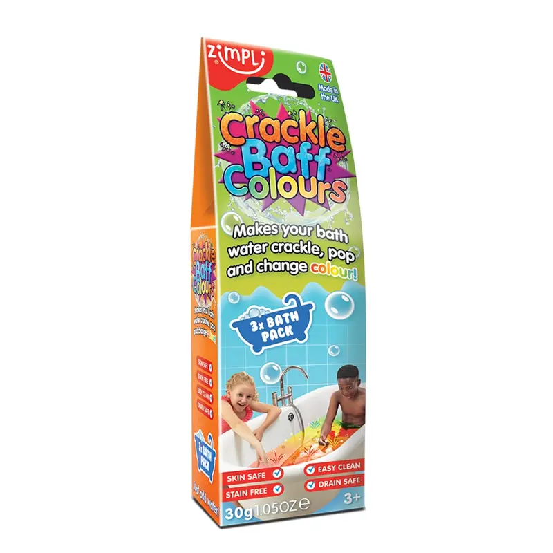 Zimpli Kids 3 use Crackle Baff Colours Bath Toy, 10 g (Pack of 3) 0