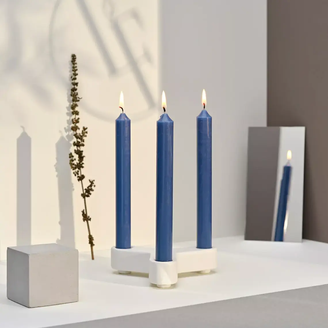 Bougie La Française Tapered Candle - Blue