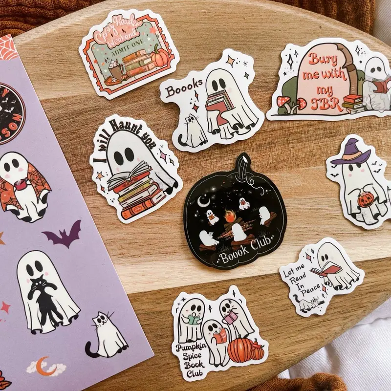 Spooky ghosts sticker bundle for kindles and journaling 1