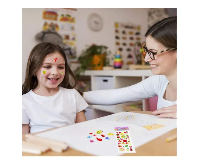 3D Stickers for Kids Toddlers Vivid Puffy Kids Stickers 24 Different Sheets Over 550, Coloured 3D Stickers for Boys Girls Teachers as Reward, Gift, Craft Scrapbooking 4