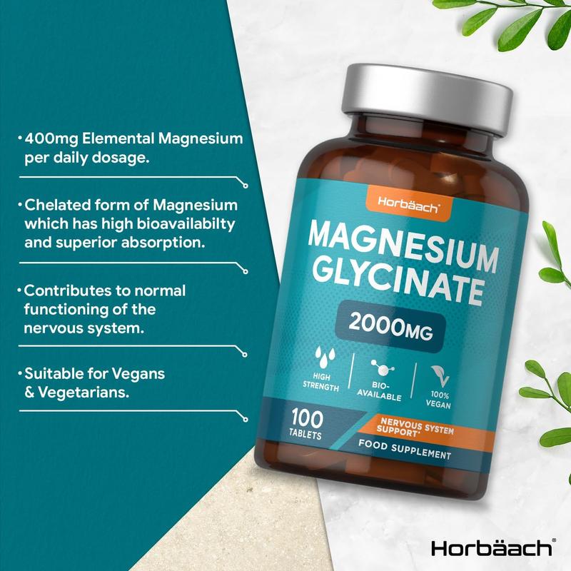 Product Introduction of 2000mg Magnesium Glycinate Supplement - 100 Vegan Tablets - High Strength - Dietary, Healthcare 3