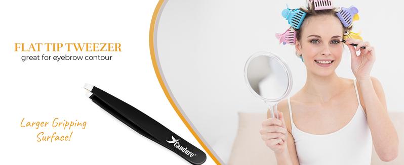 Product Introduction of 4 in 1 Tweezers for Eyebrows - Professional Stainless Steel Slanted and Pointed Tip Hair Tweezers Set for Ingrown Hair, Blackhead Removal, Eyelash Extension, Eyebrows Plucking Beauty Tool for Women Makeup Cosmetic 10
