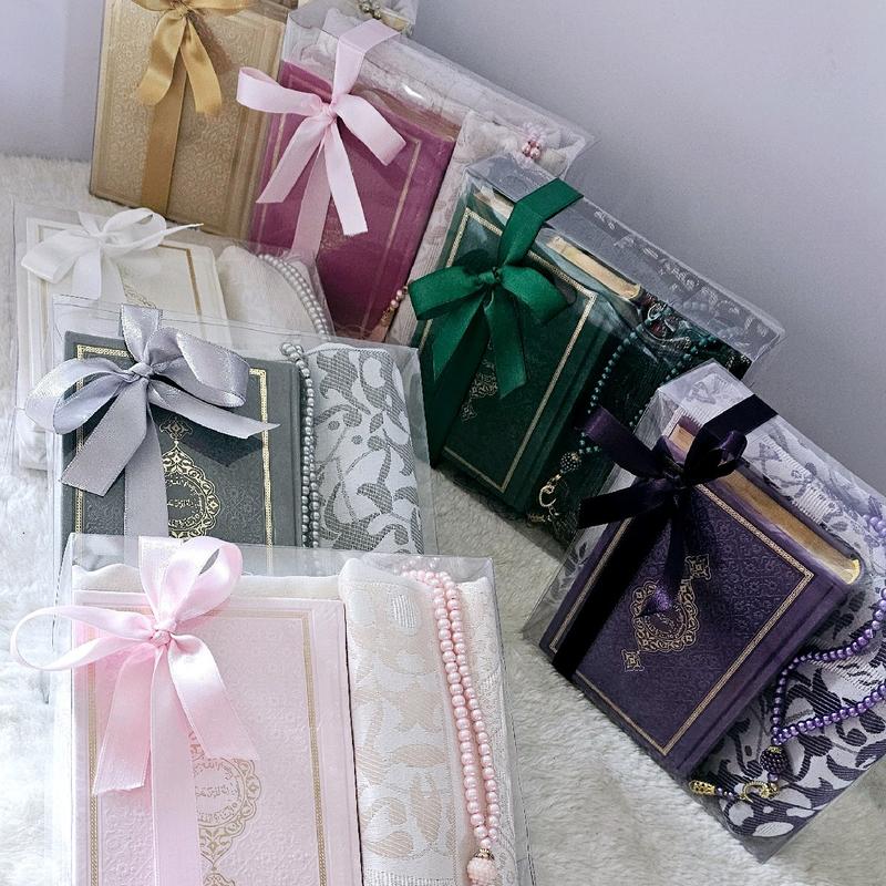 Quran Book + prayer mat with tasbeh set Ramadan EID HAJJ UMRAH perfect Birthday Islamic wedding gift t as 1