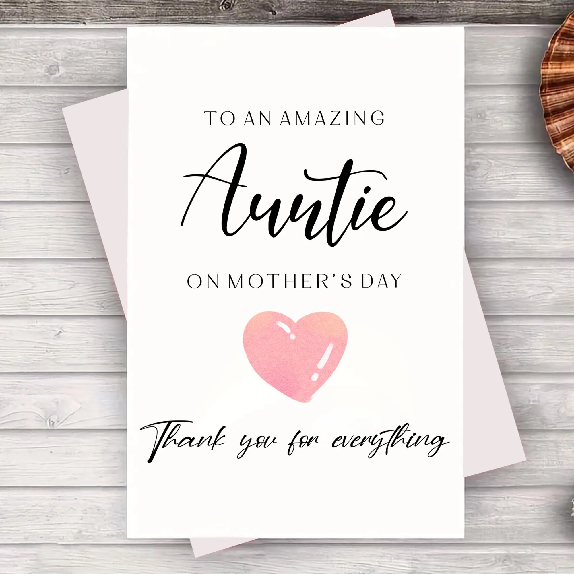 Auntie Mothers Day Card, Mother's Day Gift For Auntie, Card For Her, To My Wonderful Auntie On Mothers Day Card, Cute Personalised Card