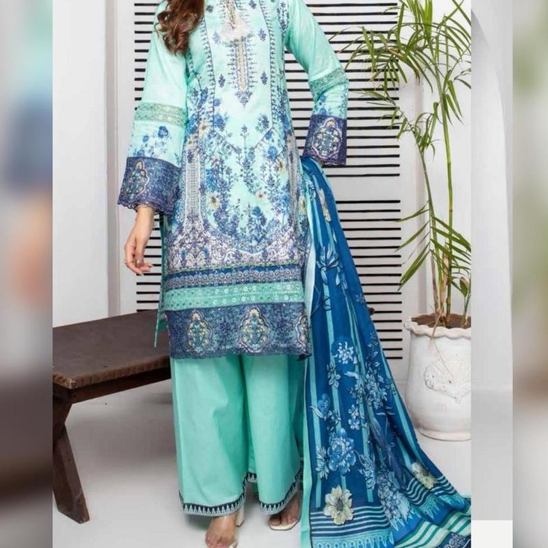 Munira Lawn D7 012 Printed and embroidered readymade suit chiffon dupatta  Casual Womenswear Summer Clothing 8