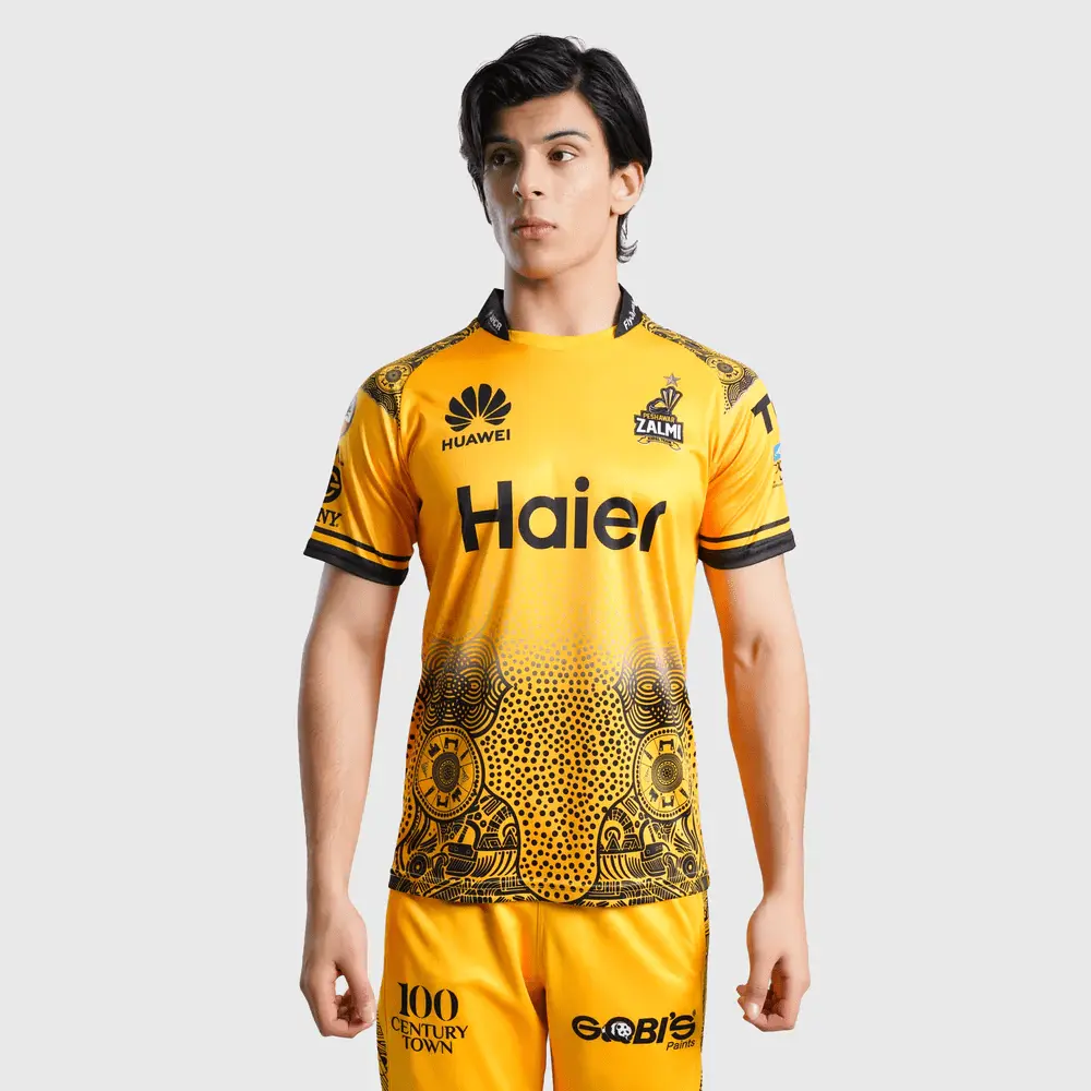 Peshawar Zalmi T-Shirt Home Kit |  Pakistan cricket shirt | PSL top