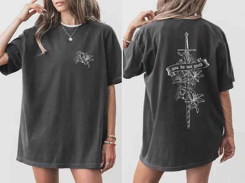 You Do Not Yield TOG Inspired Tee • Comfort Colors Unisex Shirt • Bookish Gift for Women • Booktok Shirt • Fantasy Reading Gift • Book Lover Cotton Crewneck