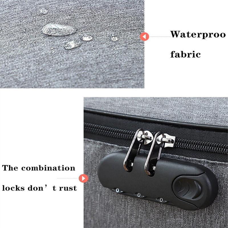 Document Bag with Lock,File Storage Organizer Safe Box for Passport Certificates 8