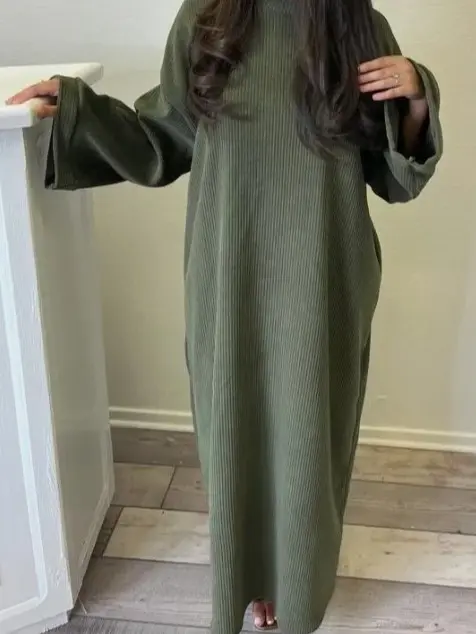 EMMA Curdoroy Maxi Dress minimum height 5ft3 One size 8-16 Women Comfort Casual Womenswear dresses  women 2
