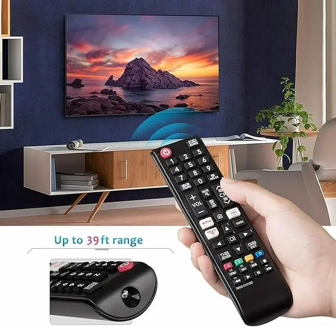 Samsung Universal Remote Control for 4K UHD HDR Crystal QLED UE Series Quantum TVs with Netflix, Rakuten Prime, and Video Buttons 3