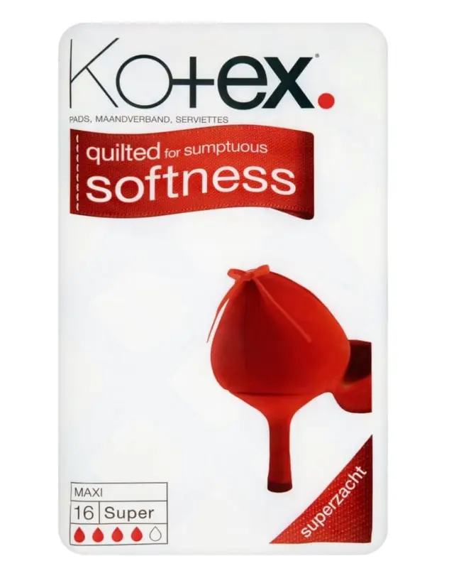 Kotex Maxi Super 16 Pads - 2 Packs - Total 32 Pads  Comfort Unscented no wings 0