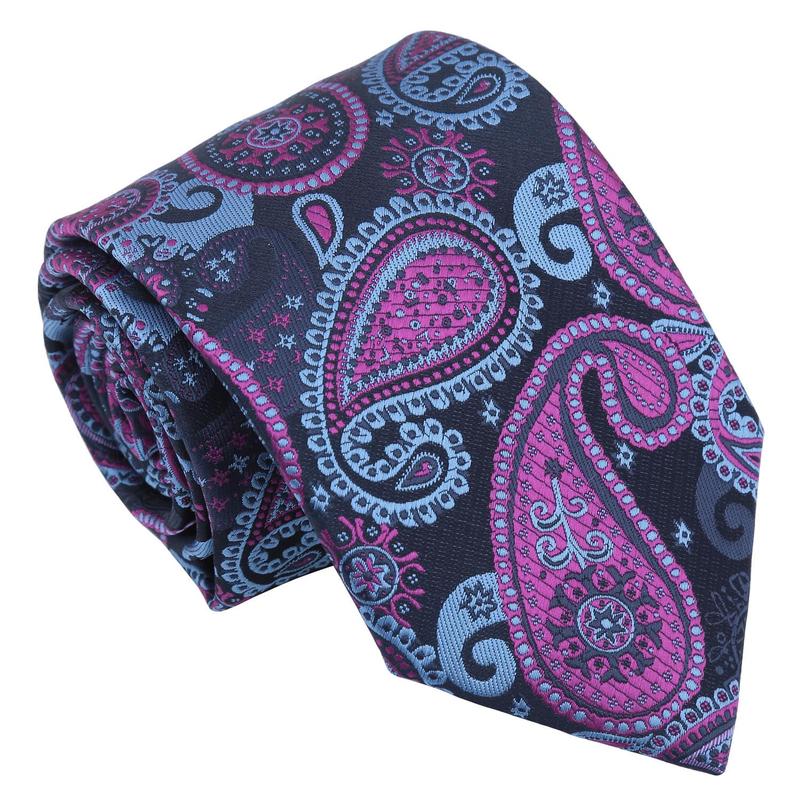 DQT Paisley Bohemian Men's Tie Perfect for Wedding Formal Attire Special Occasions 6
