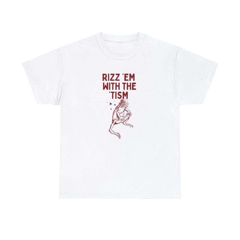 Rizz 'Em With The 'Tism - Unisex Heavy Cotton Tee 1674936279 2