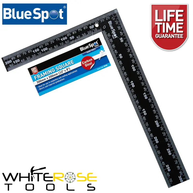 BlueSpot Framing Square 300mm x 200mm 12in x 8in Metric and Imperial 0