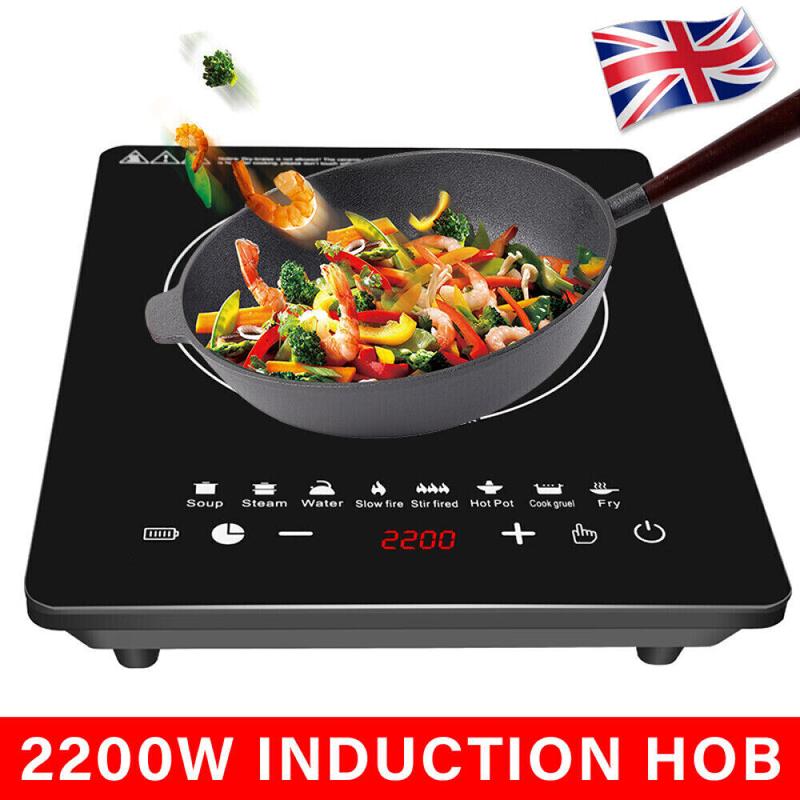 2200W Single Electric Induction Hob Hot Plate Cooker Portable Table Top Hob 8