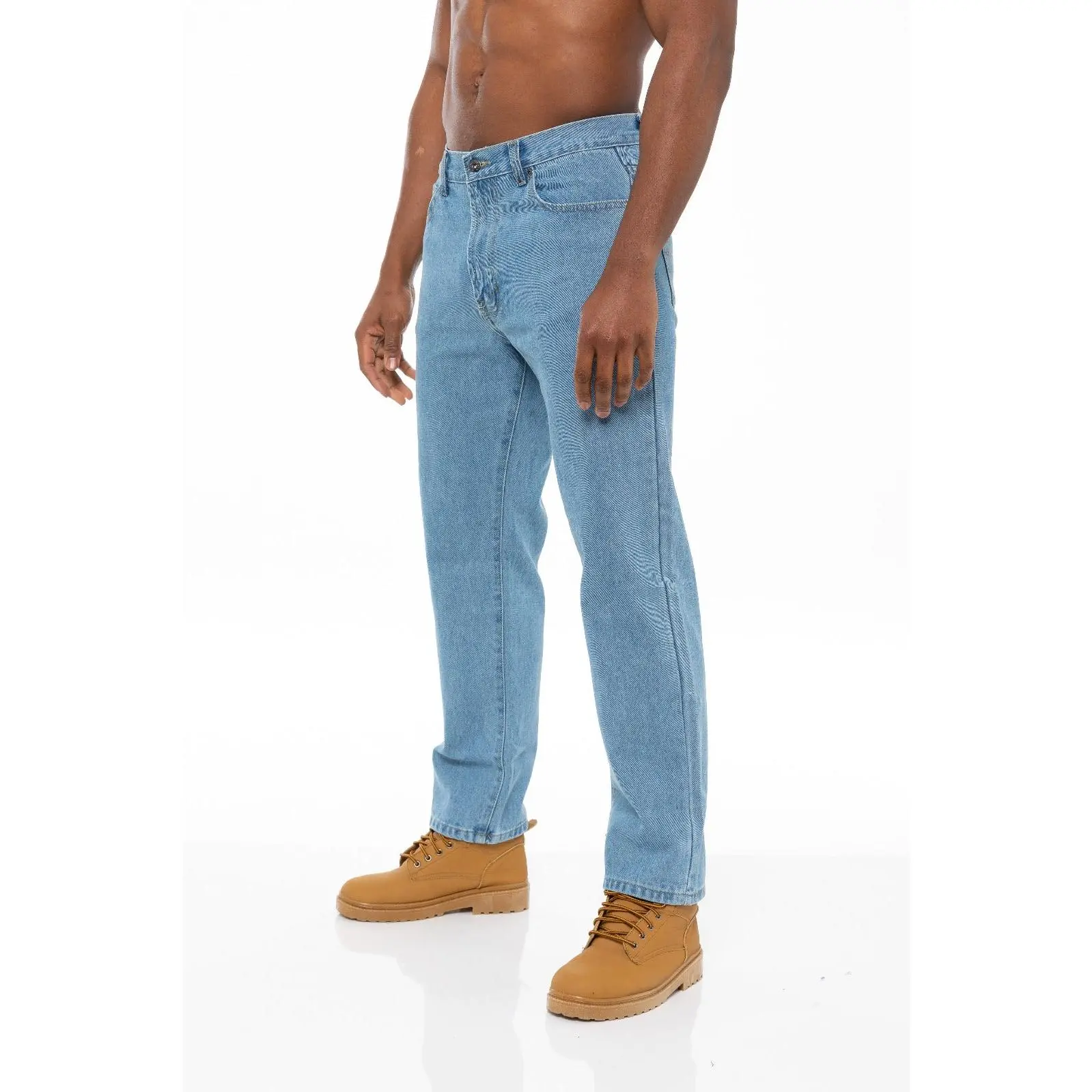 Mens Stone Wash Classic Denim Jeans BCB | Blue Circle Designer Menswear