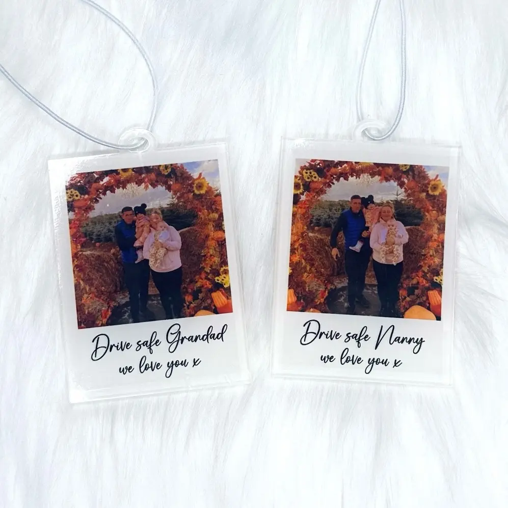 Polaroid Hanging Custom Photo Decor with Elasticated String - Hangable Ornaments Mirror Decoration