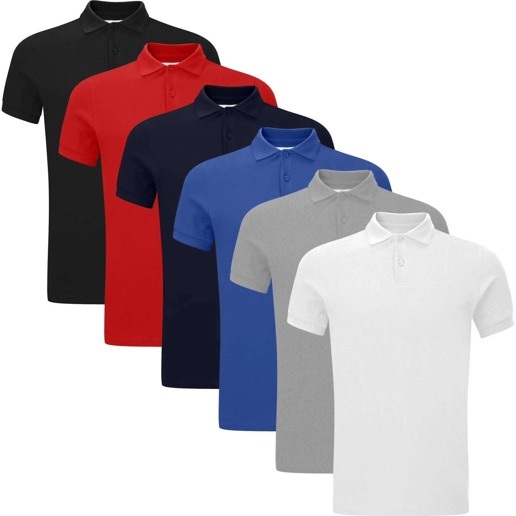 6 Pack Mens Polo Shirt Multipack Set Short Sleeve Plain Top Tipping T-Shirt Casual Classic Gifting Gift Set Size M L XL 2XL 3XL 4XL 5XL Menswear Soft Breathable Collar Comfy Day Stylish Biker Beige Shortsleeve