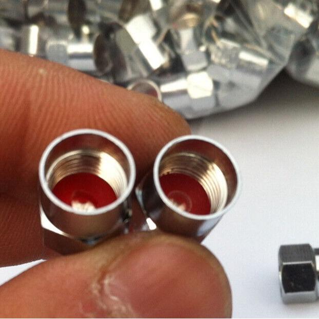 Honda Universal Car/Bike Dust Valve Caps - Set of Four in Red 5