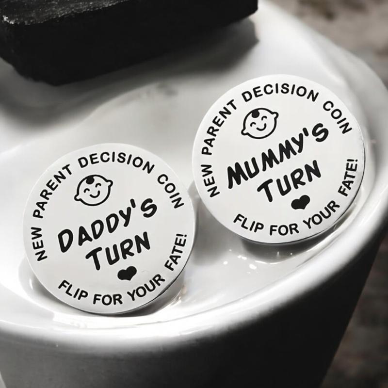 Double Sided New Parent Decision Coin Gift 0