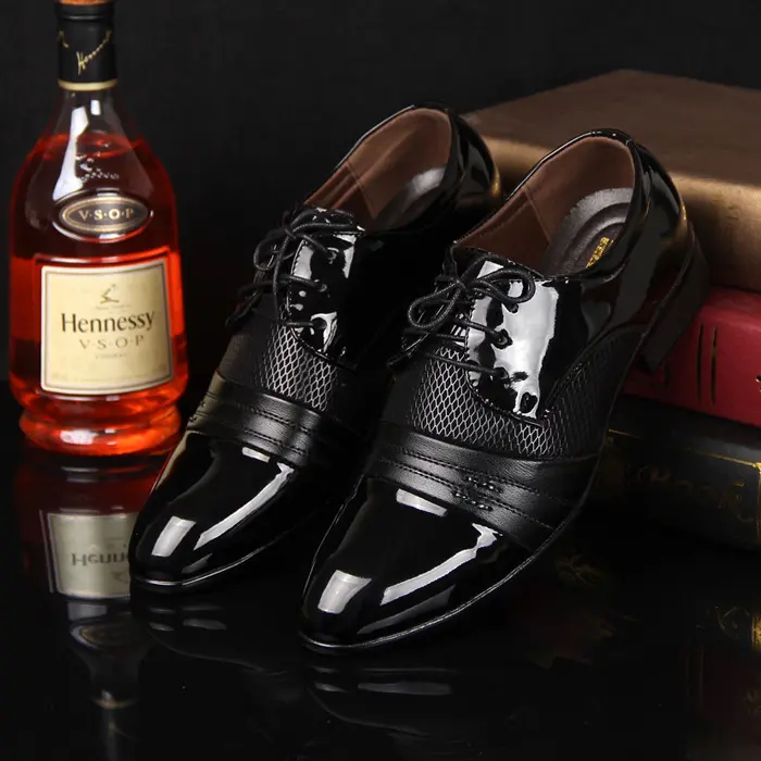 New Cheap Trendy Factory Casual Leather Formal Shoes Point Toe Business Dress Shoes  Comfortable Leisure Leather Men 1