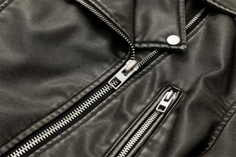 Product Introduction of NEW New Coal graysty le Women's washed leather jacket with belt, short coat with downgraded zipper and vintage lapel jacket HOT 13