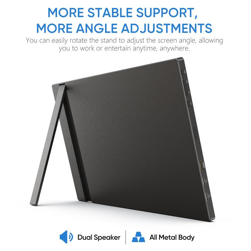 ARZOPA Portable Monitor A1M 17.3 Inch 1920×1080 FHD, 100% SRGB 60Hz IPS Monitor Screen with HDMI/Type-C/USB-C, Eye Care Gaming Portable Screen, Dual Built-in Speaker for Laptop/PC/Mac/PS3/PS6/Xbox/Phone, Newyear gift 8