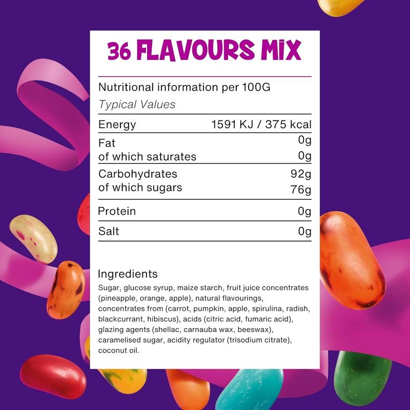 Jelly Bean Factory 36 Flavour Mix Jar, 4.2kg, Jelly Beans - Sweets - Enjoy the 36 Natural Flavours - Gelatine Free - Fruit Flavours 2